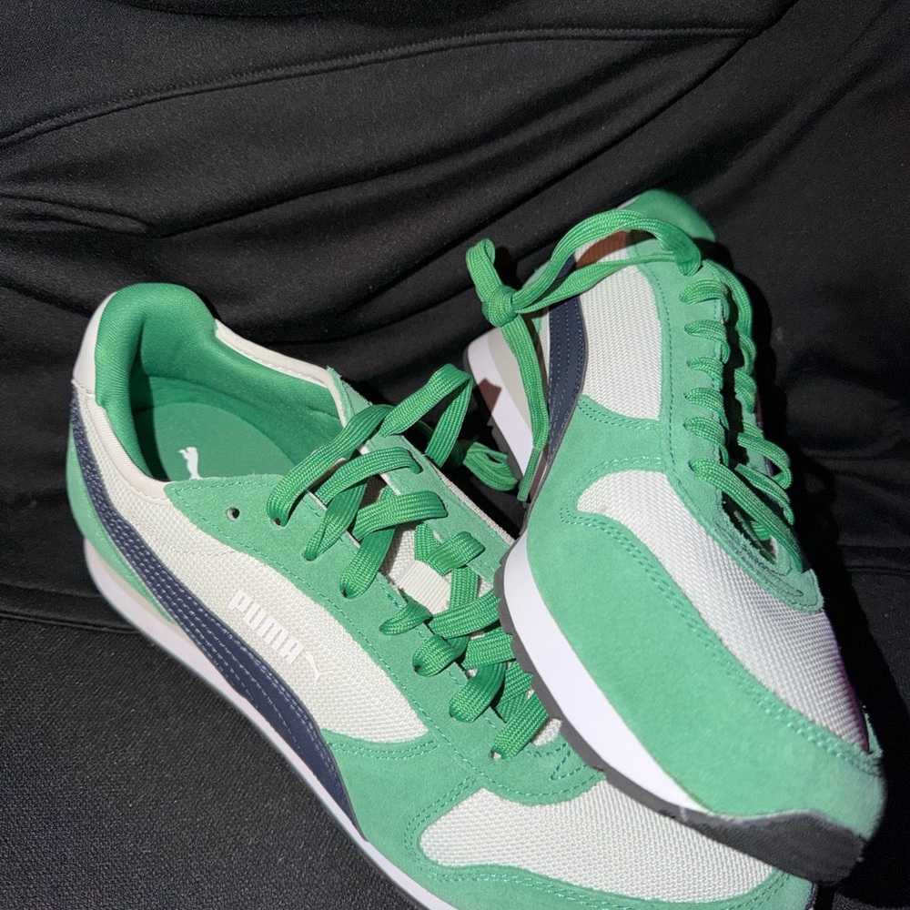 Puma Lace-Up Sneakers in Green and Purple - Picture 5 of 5